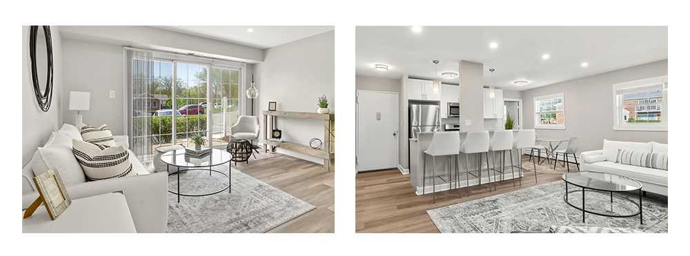 interior rooms with bright lighting
